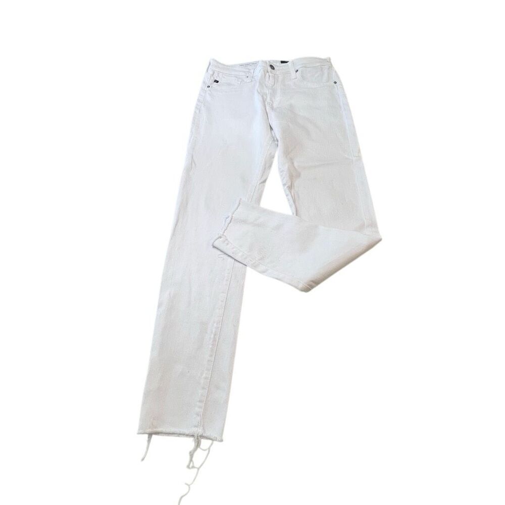 AG Adriano Goldschmied Womens High-Rise Farrah Skinny Ankle Pants White Size 29